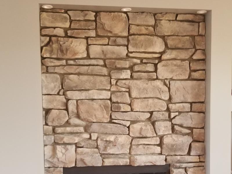 Fireplace stone veneer